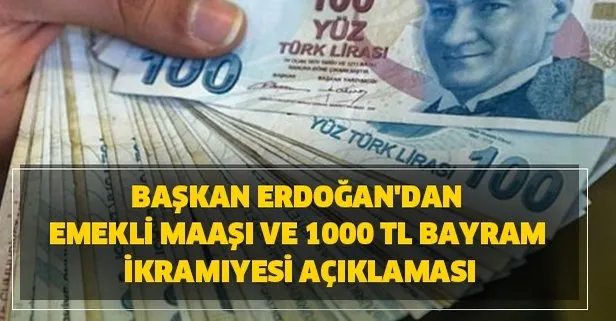Emekliye ikramiye zammı var mı? Başkan Erdoğan’dan emekli maaşı ve 1000 TL bayram İkramiyesi açıklaması