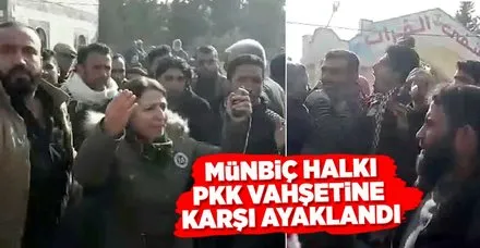 Münbiç halkı PYD/PKK'nın vahşetine karşı ayaklandı