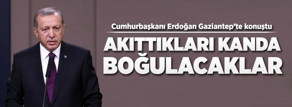Erdoğan: Akıttıkları kanda boğulacaklar