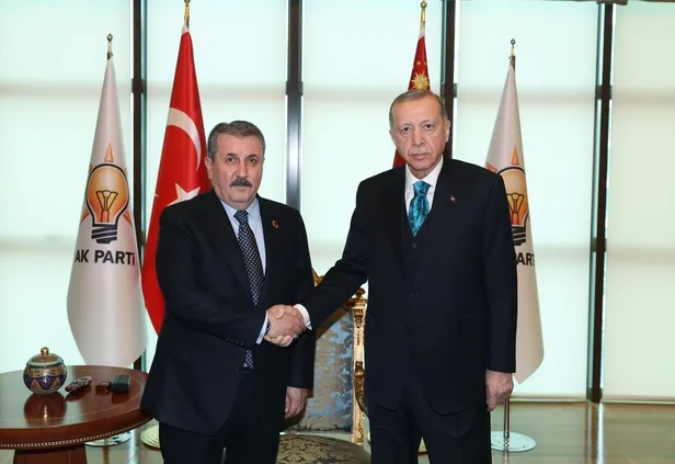 Başkan Erdoğan BBP Genel Başkanı Mustafa Destici'yi kabul etti-3