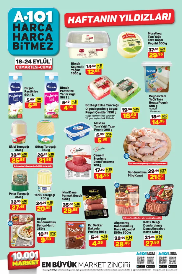 A101 10 TL üzeri alışverişte şahane indirim duyurusu! 21 üründe 24 Eylül'e kadar yüzde 53 indirim olacak!-7