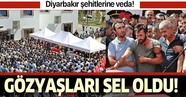 Diyarbakır şehitlerine veda! Gözyaşları sel oldu