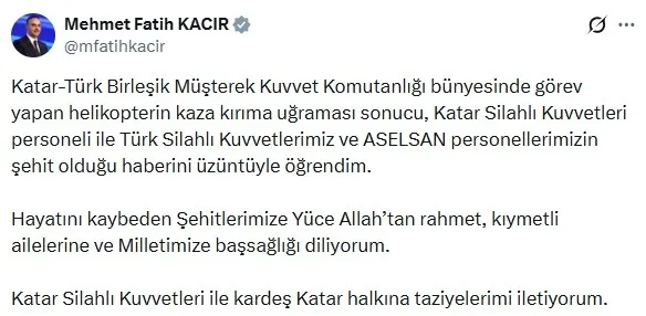 Katar'da arıza yapan helikopter düştü! MSB şehitlerimizin kimliklerini açıkladı | Başkan Erdoğan'dan taziye-8