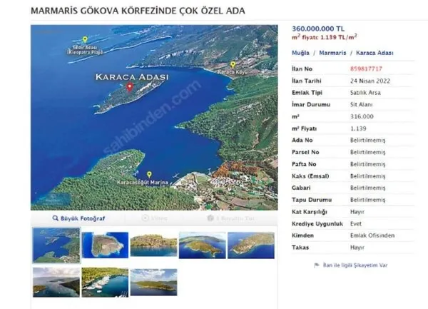 Son dakika: Sahibinden satılık ada! Karaca Adası'nın fiyatı 145 milyon TL'den 360 milyon TL'ye yükseldi-5
