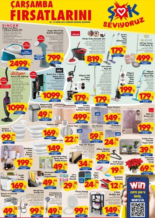1699864080425.jpg ŞOK 13-14 Kasım 2023 aktüeli: Kasım ayında evleneceklere indirim! Banyo dolabı 4.999 TL, kazanlı ütü 2.499 TL, buharlı düzleştirici 799 TL...-3