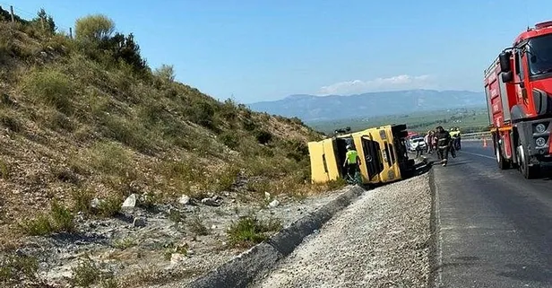 Facianın eşiğinden dönüldü! Milas-Söke Karayolu'nda akaryakıt tankeri devrildi