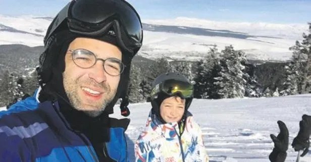 Murat Evgin ve oğlu Erem, Sarıkamış’ta kar tatili yapıyor