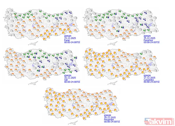 Meteoroloji haritasında işaretlendi: 15 il için kar uyarısı! Sıcaklıklar -2 dereceye düşecek - 6