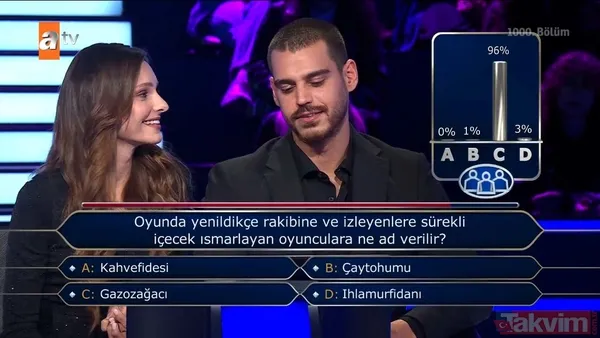 Kim Milyoner Olmak İster'de Kenan İmirzalıoğlu'ndan Yusuf Çim ve Feyza Sevil Güngör'ü pes ettiren 200 bin TL'lik 'TDK' sorusu - 38
