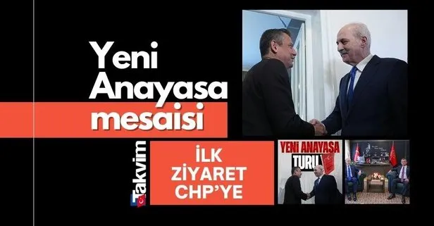 Yeni anayasa için ziyaretler başladı! TBMM Başkanı Numan Kurtulmuş, CHP Genel Başkanı Özgür Özel’i ziyaret etti