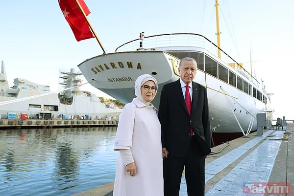 Başkan Erdoğan, Gazi Mustafa Kemal Atatürk’ün manevi mirası Savarona yatını inceledi - 12