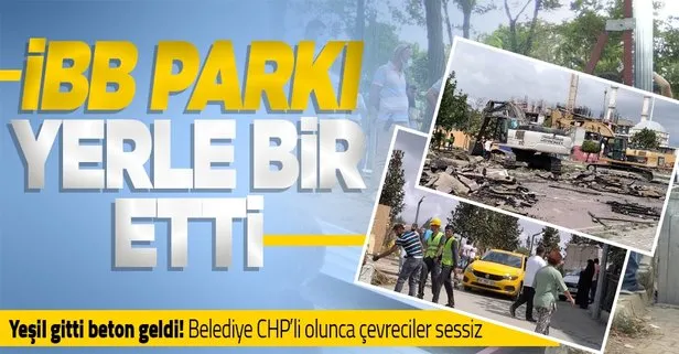 İBB Eyüpsultan Yeşilpınar’da bulunan Gençlik Parkı’nı vatandaşların tepkisine rağmen yerle bir etti!