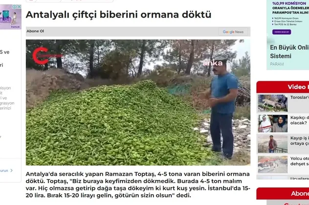 Ticaret Bakanlığı, "sebzelerin çöpe döküldüğüne" dair haberlere ilişkin açıklama yaptı