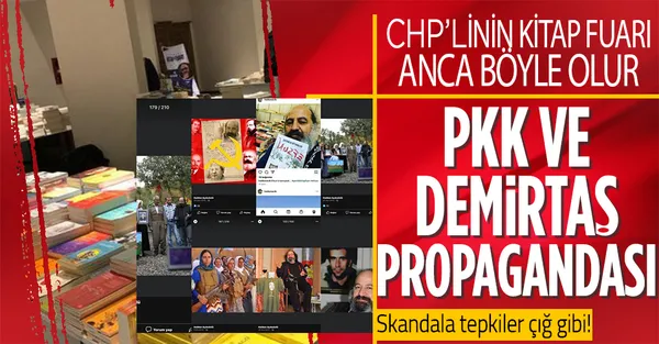 CHP'li belediyenin açtığı kitap fuarında Selahattin Demirtaş ve PKK propagandası-1