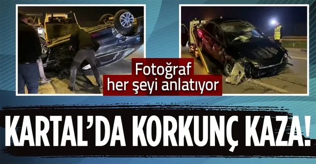 Son dakika: İstanbul Kartal’da korkunç kaza! Önce çarptı ardından takla attı