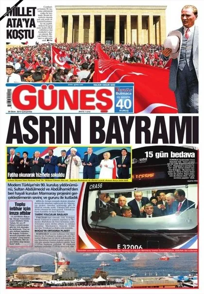 Marmaray için hangi gazete hangi manşet attı?