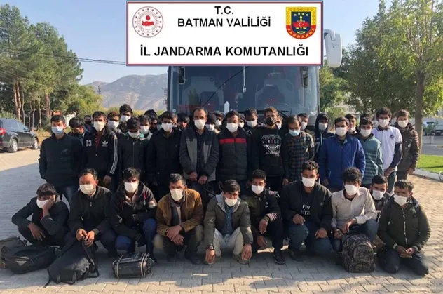Batman'da 55 düzensiz göçmen yakalandı