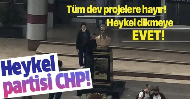 CHP’li belediyeler heykelden vazgeçemiyor! Bu sefer de Esenyurt Belediyesi!