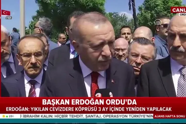 Başkan Erdoğan Ordu'da incelemelerde bulundu