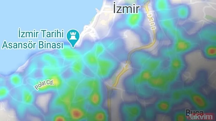 Sağlık Bakanı Fahrettin Koca yüzde 42 arttı diyerek uyarmıştı... İşte İzmir'in koronavirüs yoğunluk haritası