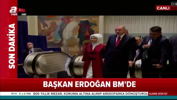 Başkan Erdoğan BM Genel Kurulu'na geldi