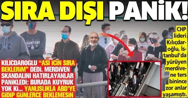 “Aşı için sıra beklerim” diyen Kemal Kılıçdaroğlu’ndan sıra dışı panik! Akıllara yürüyen merdiven skandalı geldi...