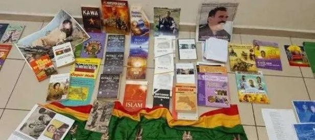Gülen’in kitapları ile Öcalan posteri yanyana