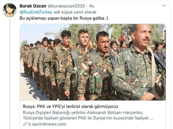 Rusya Türkçe paylaşımla gönderme yaptı! Türklerden tokat gibi cevap-2
