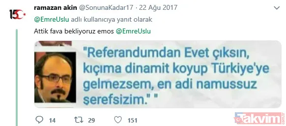 Türkiye'nin net duruşu "S-400 alamaz" diyen FETÖ'cüleri bozguna uğrattı! FETÖ'cü Emre Uslu sosyal medyada alay konusu oldu - 3