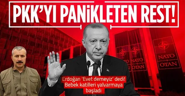 Başkan Erdoğan’ın İsveç ve Finlandiya’ya resti PKK’yı panikletti: Boyun eğmeyin!