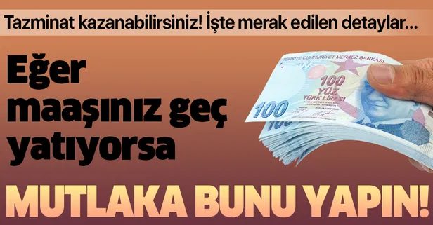 Çalışanlar dikkat! Maaşı geciken tazminat kazanır... | Maaşını zamanında alamayan işçinin hakları nelerdir?