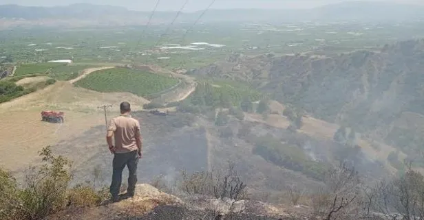 Manisa’da makilik yangını: 5 dönüm alan küle döndü