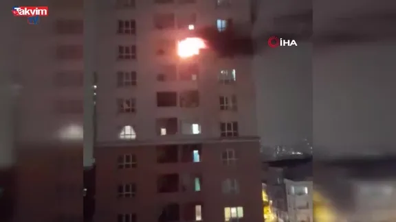 Esenyurt’ta 26 katlı binada korkutan yangın