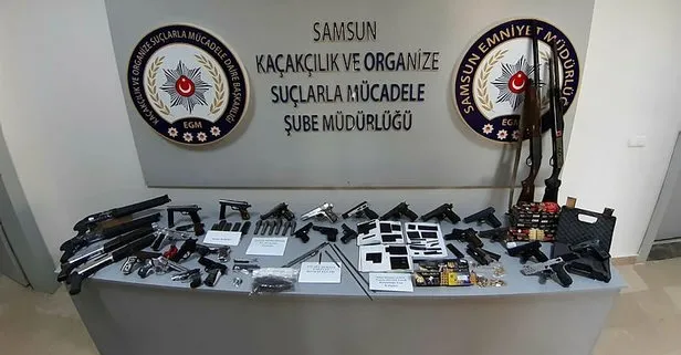 Samsun’da silah kaçakçılarına operasyon düzenlendi: 24 gözaltı