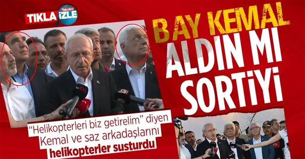 Marmaris’e gidip şov yapan Kılıçdaroğlu’nu helikopter sesleri bastırdı
