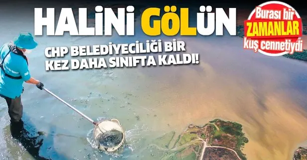 Küçükçekmece Gölü'nde suyun rengi siyahlaştı: Vatandaşlar CHP'li İBB'ye isyan etti