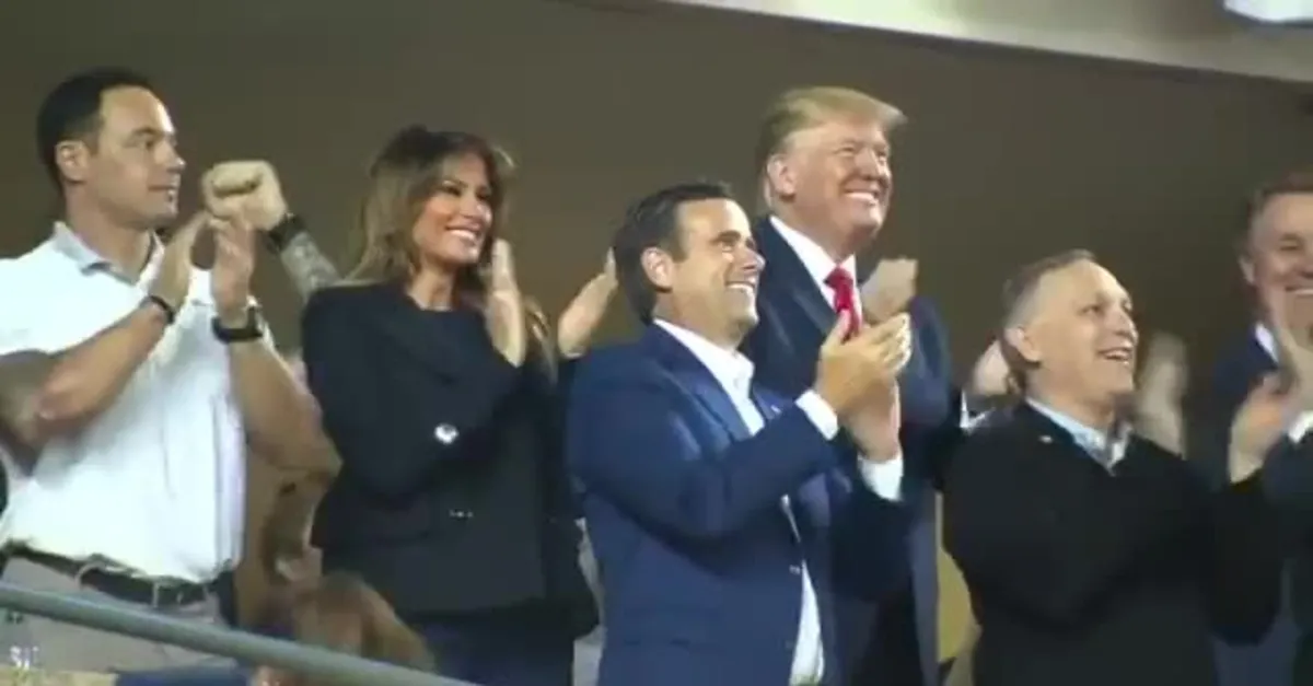 Beyzbol maçına giden Trump'a şok protesto: Onu tutuklayın