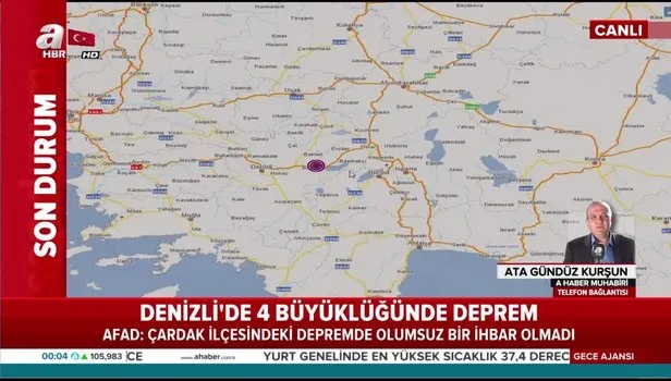 Son Dakika Denizli Cardak Ta Deprem Iste 26 Kasim Kandilli Son Depremler Takvim