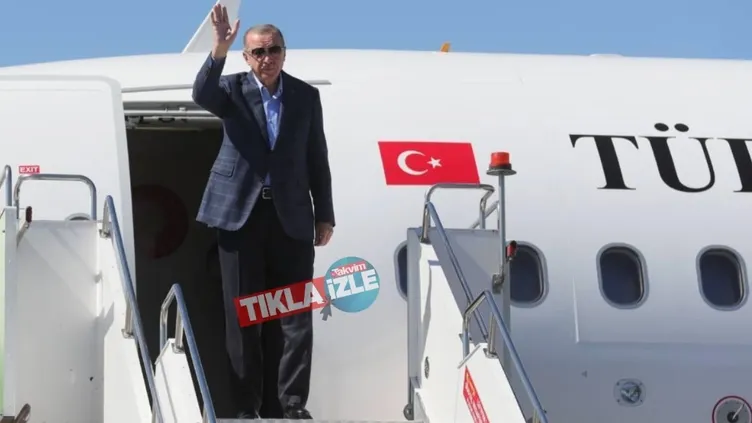 Başkan Recep Tayyip Erdoğan Ekonomik İşbirliği Teşkilatı'na katılmak üzere Özbekistan'a gitti