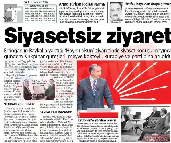 Başbakan Erdoğan'dan Başkan Erdoğan'a... CHP'ye ziyaretin dünü ve bugünü! Altı Ok önünde tarihi kare: Baykal'la havuç kokteyli sohbet - 12