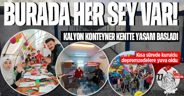 Kalyon konteyner kentte yaşam başladı: Bir mahallede olması gereken her şey var