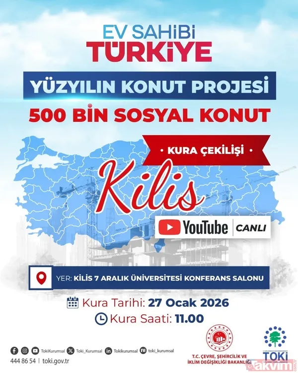 Kilis’te gözler TOKİ kurasındaydı: 1.170 konutun hak sahipleri belli oldu! - 2