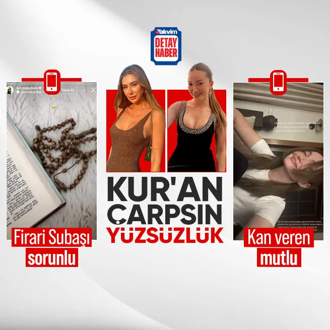 Uyuşturucu operasyonu sonrası iki farklı paylaşım! Şeyma Subaşının Kuran-ı Kerim paylaşımına tepki yağdı