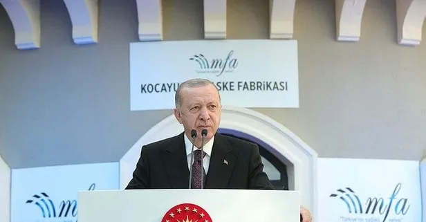 Son dakika: Başkan Erdoğan’dan MFA Kocayusuf Maske Fabrikası açılış töreninde önemli açıklamalar