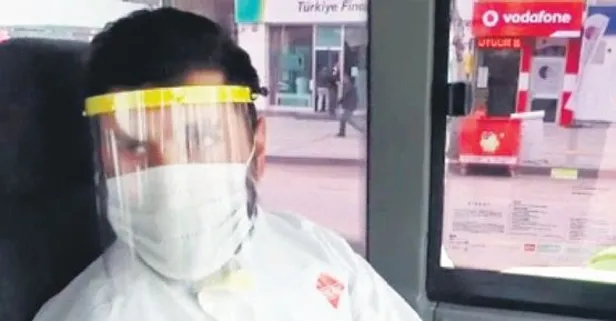 Örnek şoför! Sağlıkçı gibi giyinerek direksiyon başına geçti...