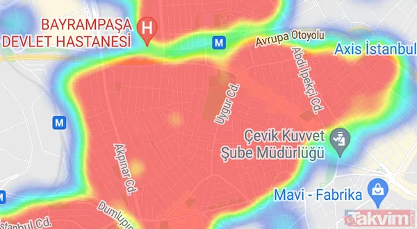 İlçe ilçe İstanbul'un koronavirüs vaka haritası! Bağcılar, Fatih, Üsküdar, Güngören, Ümraniye, Zeytinburnu, Bakırköy... - 12