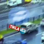 Beşiktaş’taki trafik kazası kamerada! Kaza anı anbean görüntülendi! Feci kaza videosu izle!