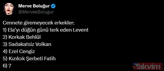 Merve Boluğur "Cennete giremeyecek erkekleri" paylaştı tek tek sıraladı! 3.evlilik için ilk sinyalleri veren Merve boluğur... - 7