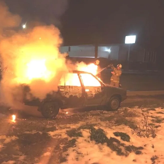 Araç yandı sürücüsü kayıp