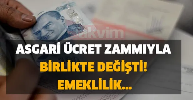 Emeklilikte flaş değişiklik! 2021 yılı asgari ücret zammı ile birlikte değişti! Elinize geçecek para...